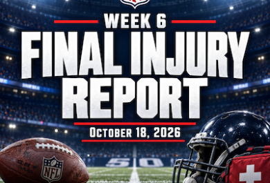 NFL Week 6 final injury report